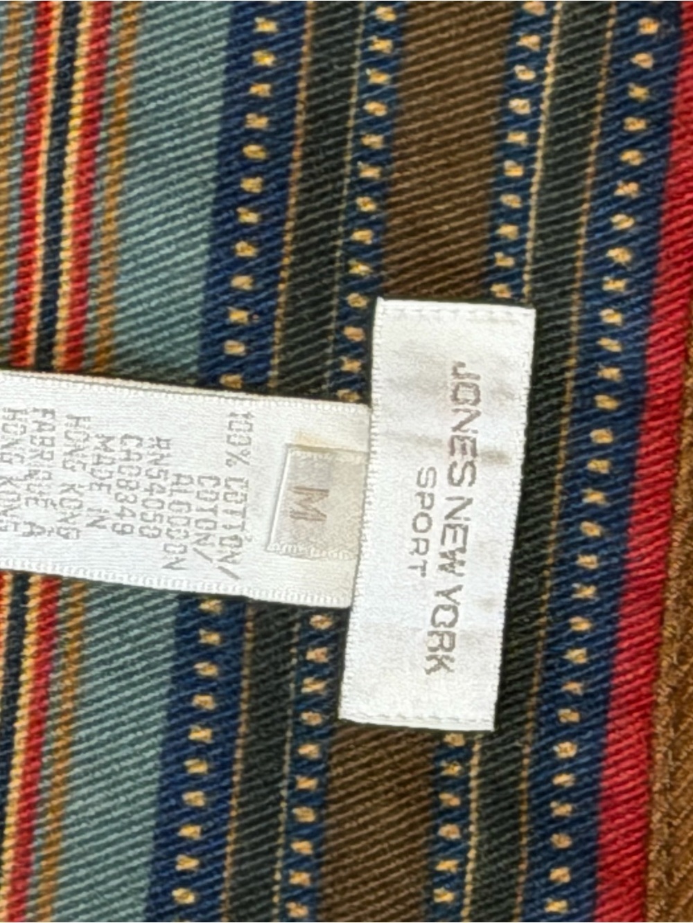 Jones New York Sport Southwestern Stripe Vest | Vintage 90s Cottagecore Boho - Picture 4 of 9